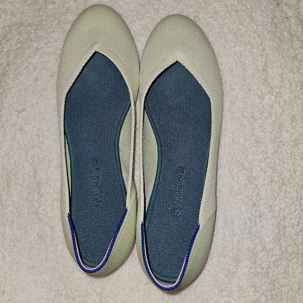 Rothy's The Flat , size 10 , chartreuse